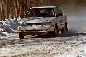 Roland McIvor / Brendan Bohan Nissan Sentra SE-R at speed on a straight before the lunch break.