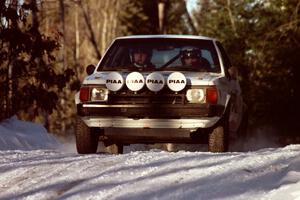 John Zoerner / Greg Reno Dodge Omni GLH-Turbo comes over a crest before sundown.