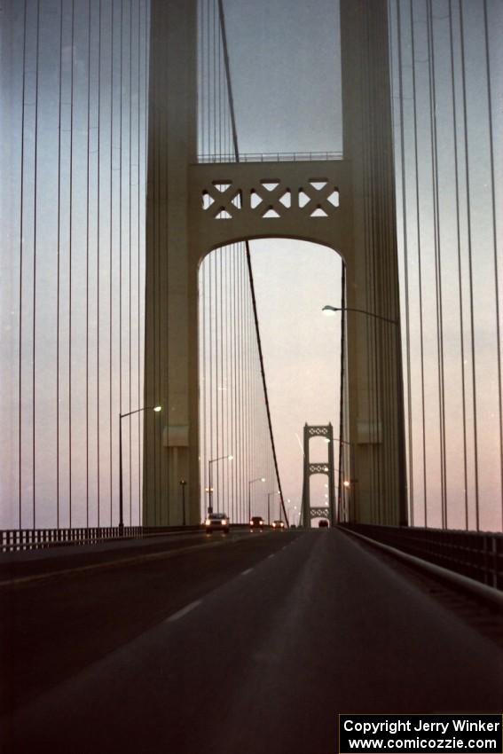 Crossing the Mackinac Bridge from the U.P to the L.P.