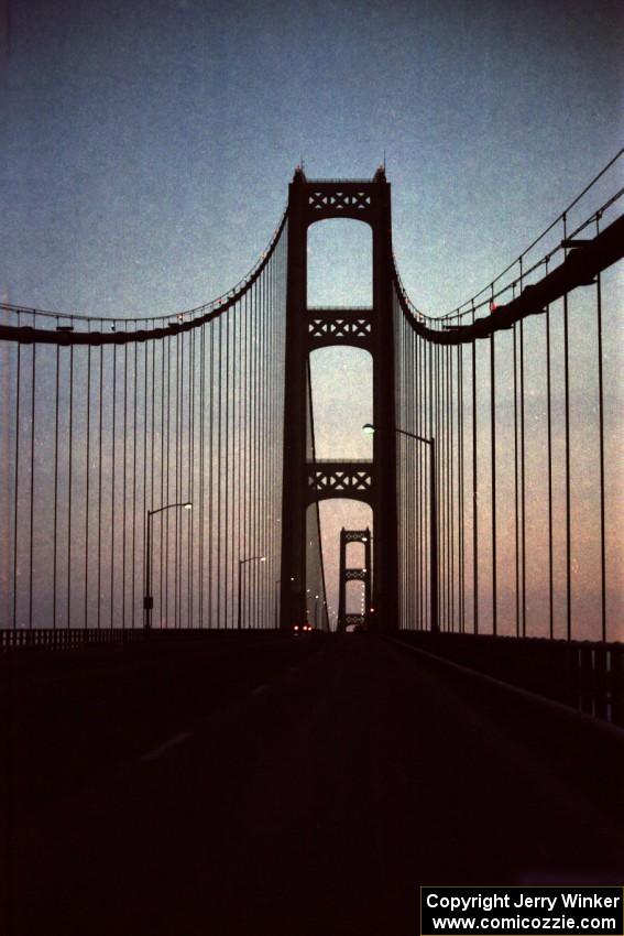 Crossing the Mackinac Bridge from the U.P to the L.P.