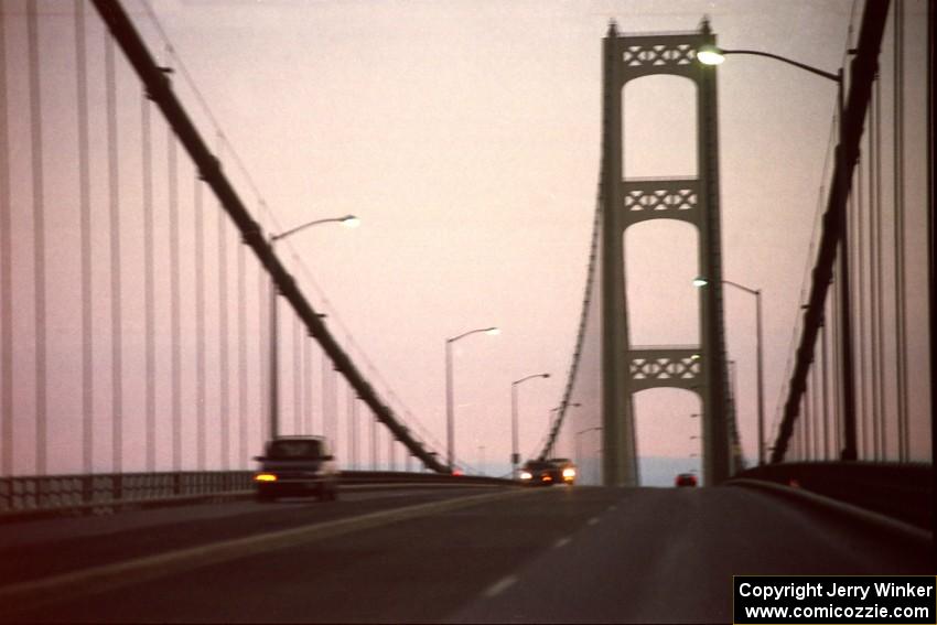 Crossing the Mackinac Bridge from the U.P to the L.P.