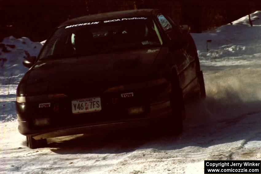 Celsus Donnelly / Brendan Lawless take a nice line through the SS1 spectator location in their Eagle Talon.