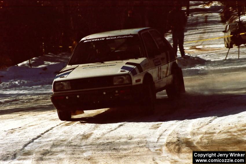 Eric Burmeister / Mark Buskirk VW GTI at the SS1 spectator point.