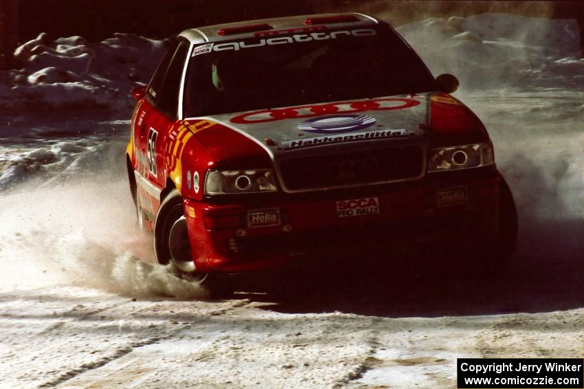 John Rek / Clark Bond Audi Quattro S2 drifts nicely through the SS1 spectator location.