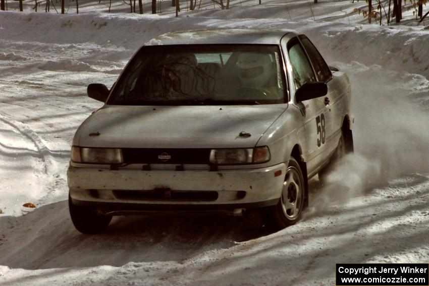 Roland McIvor / Brendan Bohan Nissan Sentra SE-R drifts through a right-hander on SS3.