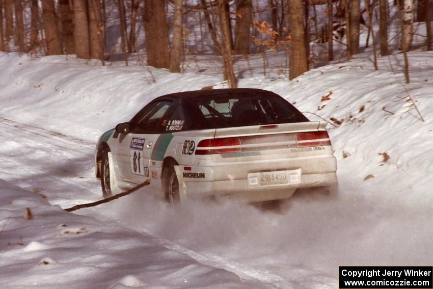 Rob Bohn / Todd Houtz Mitsubishi Eclipse on a straightaway at speed on SS3.