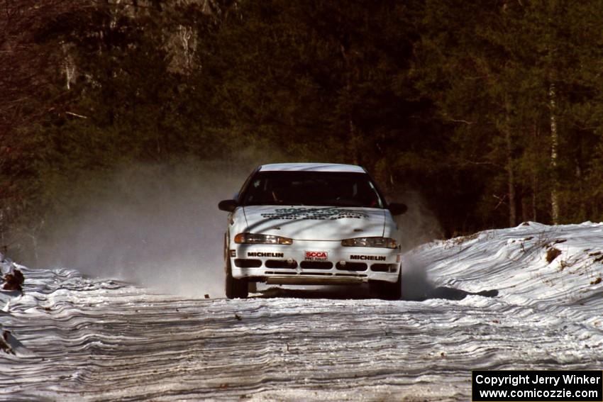 Brian Pepp / Jerry Stang at speed before a fast right-hander on the stage prior to the lunch break.