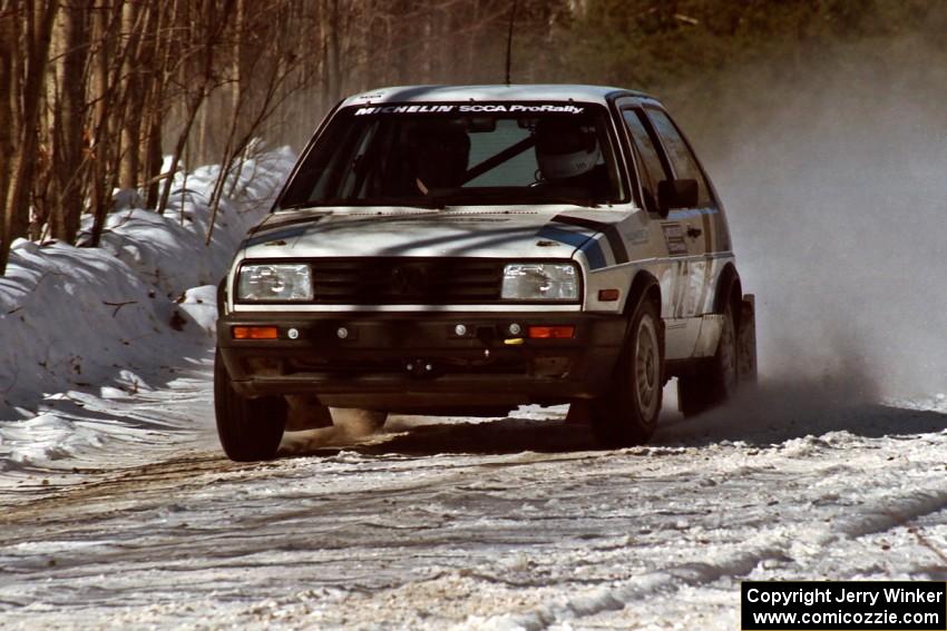 Eric Burmeister / Mark Buskirk VW GTI at speed before the first service.