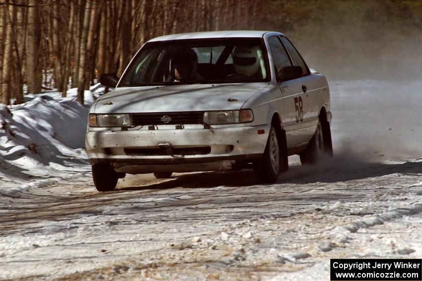 Roland McIvor / Brendan Bohan Nissan Sentra SE-R at speed on a straight before the lunch break.