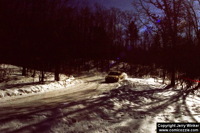 Tim Winker / Brenda Corneliusen got wide in their SAAB 99 and eventually got stuck. I had to go push them back out.