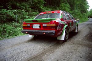 Carlos Arrieta, Sr. / Belen Arrieta Audi 4000 Quattro leaves the start of the practice stage.