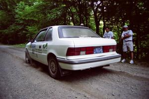 Henry Krolikowski / Cindy Krolikowski Dodge Shadow leaves the start of the practice stage.