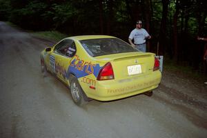 Jim Anderson / Martin Dapot Honda Prelude VTEC leaves the start of the practice stage.