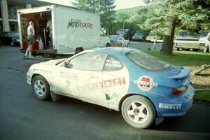 Noel Lawler / Charles Bradley Hyundai Tiburon at one of the hotels in Wellsboro.