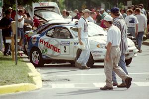 Noel Lawler / Charles Bradley Hyundai Tiburon before the rally.