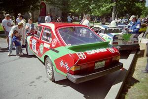 Carlos Arrieta, Jr. / Dick Casey SAAB 900 at the green in Wellsboro before the rally.
