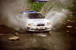 Noel Lawler / Charles Bradley Hyundai Tiburon at the finish of SS1, Stony Crossing.