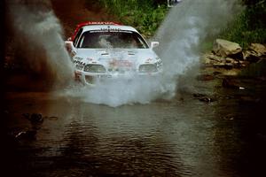 Ralph Kosmides / Joe Noyes Toyota Supra Turbo at the finish of SS1, Stony Crossing.