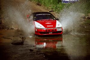 Arthur Odero-Jowi / Jim Hurley Mitsubishi Eclipse at the finish of SS1, Stony Crossing.