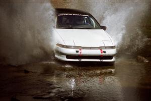 Chris Czyzio / Eric Carlson Mitsubishi Eclipse GSX at the finish of SS1, Stony Crossing.