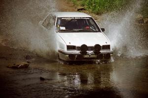 Henry Krolikowski / Cindy Krolikowski Dodge Shadow at the finish of SS1, Stony Crossing.