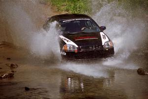 Jay Kowalik / Scott Embree Honda Civic CVT at the finish of SS1, Stony Crossing.