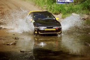 Tom Lawless / Sean Devine Mitsubishi Eclipse at the finish of SS1, Stony Crossing.