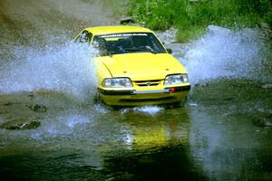 Don Rathgeber / Jimmy Brandt Ford Mustang at the finish of SS1, Stony Crossing.