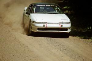 Chris Czyzio / Eric Carlson Mitsubishi Eclipse GSX at speed on SS4, Cedar Run.