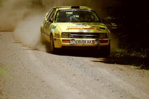 Vinnie Frontinan / Peter Watt VW Corrado at speed on SS4, Cedar Run.