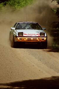 Mark Bowers / Duffy Bowers Mitsubishi Starion at speed on SS4, Cedar Run.