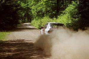 Arthur Wojcik / Chuck Cox Mitsubishi Galant VR-4 at speed on SS4, Cedar Run.