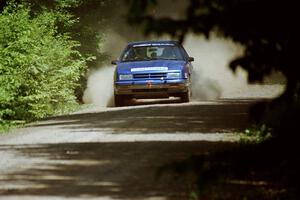 Kendall Russell / John Dillon Dodge Shadow at speed on SS4, Cedar Run.