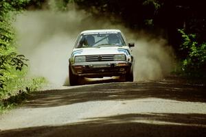 Eric Burmeister / Mark Buskirk VW GTI at speed on SS4, Cedar Run.