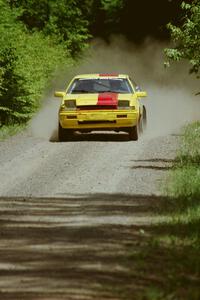 Scott Kreisler / John Bonasera Nissan 200SX at speed on SS4, Cedar Run.