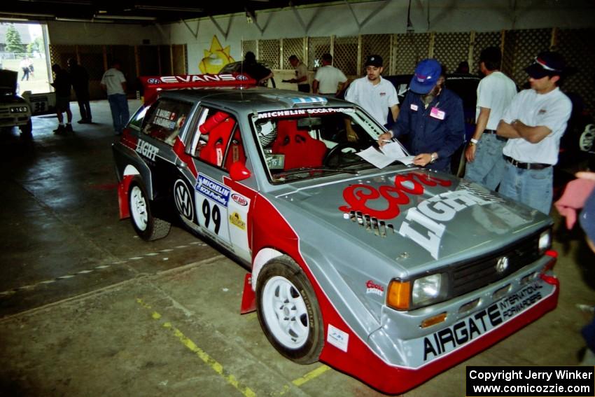 Sakis Hadjiminas / Brian Maxwell Volkswagen Fox Kit Car goes through tech.