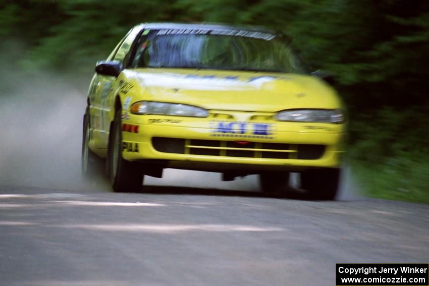 Steve Gingras / Bill Westrick Eagle Talon at speed on the practice stage.