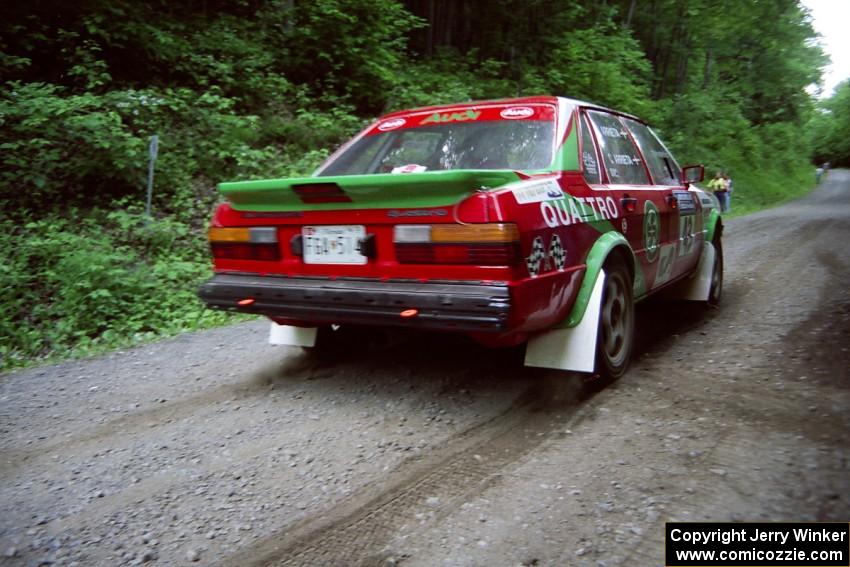 Carlos Arrieta, Sr. / Belen Arrieta Audi 4000 Quattro leaves the start of the practice stage.