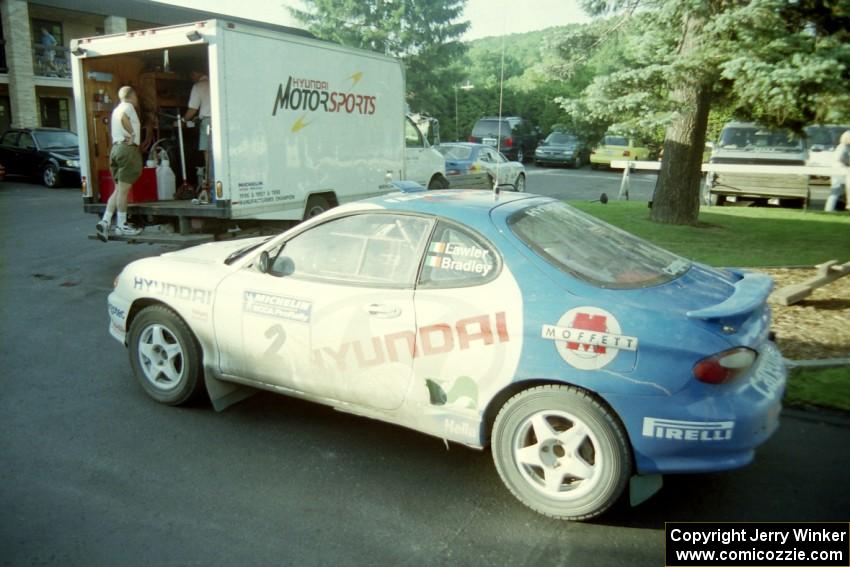 Noel Lawler / Charles Bradley Hyundai Tiburon at one of the hotels in Wellsboro.