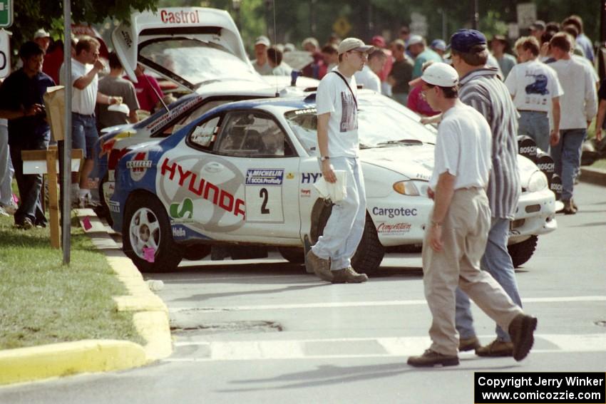 Noel Lawler / Charles Bradley Hyundai Tiburon before the rally.