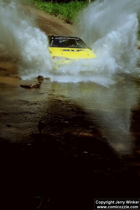 Steve Gingras / Bill Westrick Eagle Talon at the finish of SS1, Stony Crossing.