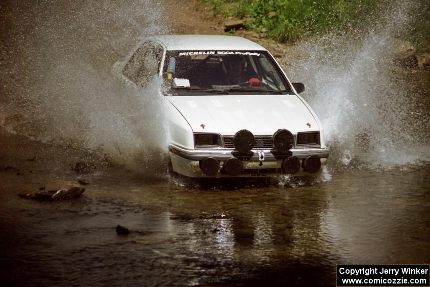 Henry Krolikowski / Cindy Krolikowski Dodge Shadow at the finish of SS1, Stony Crossing.