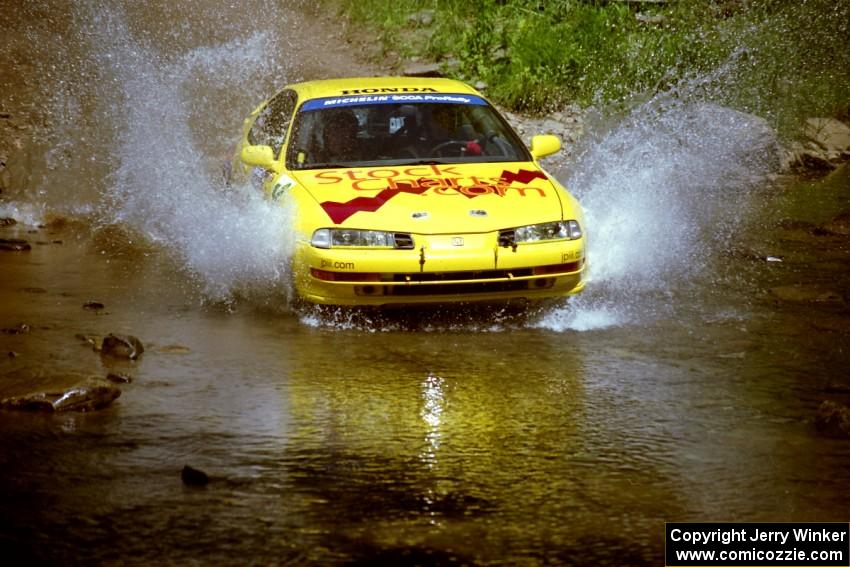 Jim Anderson / Martin Dapot Honda Prelude VTEC at the finish of SS1, Stony Crossing.