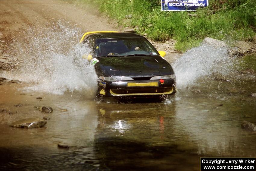 Tom Lawless / Sean Devine Mitsubishi Eclipse at the finish of SS1, Stony Crossing.