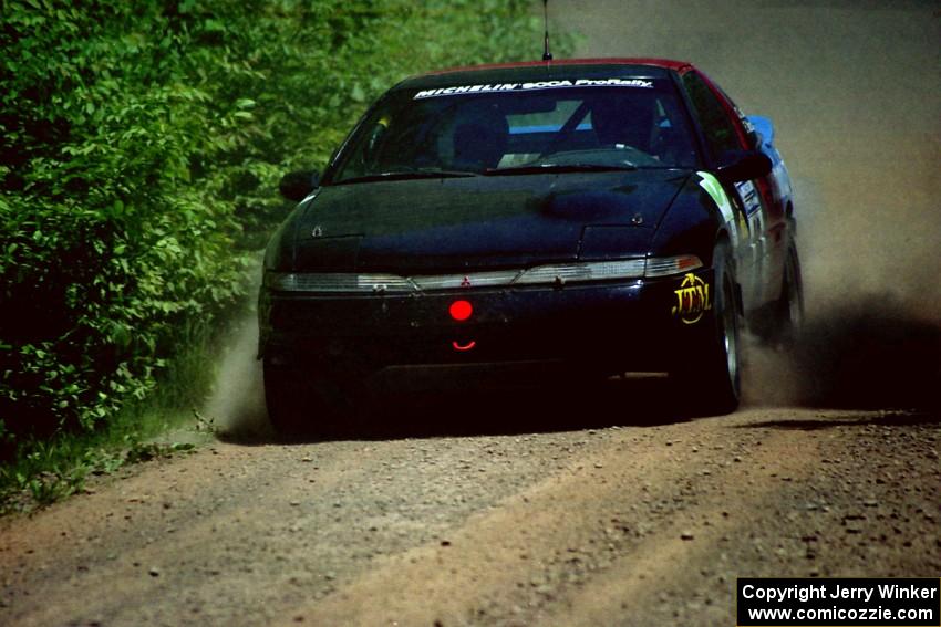 Cal Landau / Eric Marcus Mitsubishi Eclipse GSX at speed on SS4, Cedar Run.