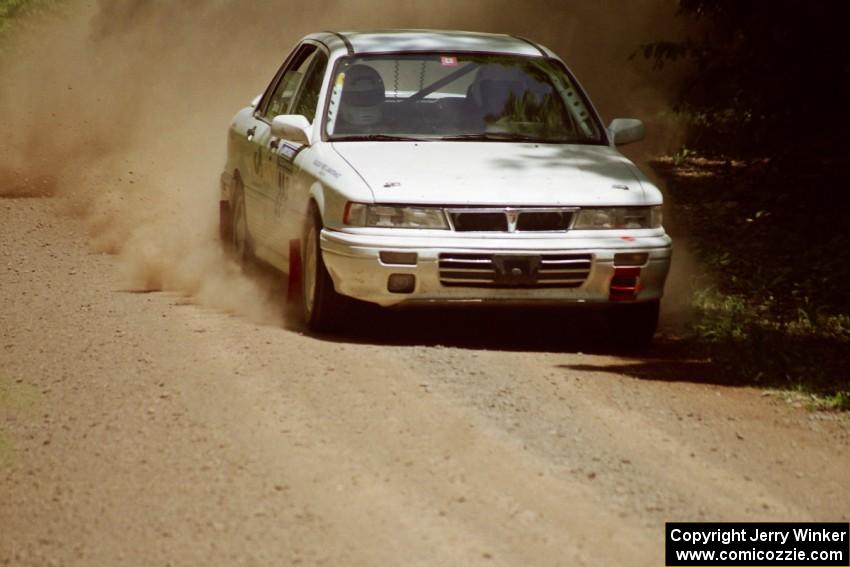 Seamus Burke / Rob Walden Mitsubishi Galant VR-4 at speed on SS4, Cedar Run.