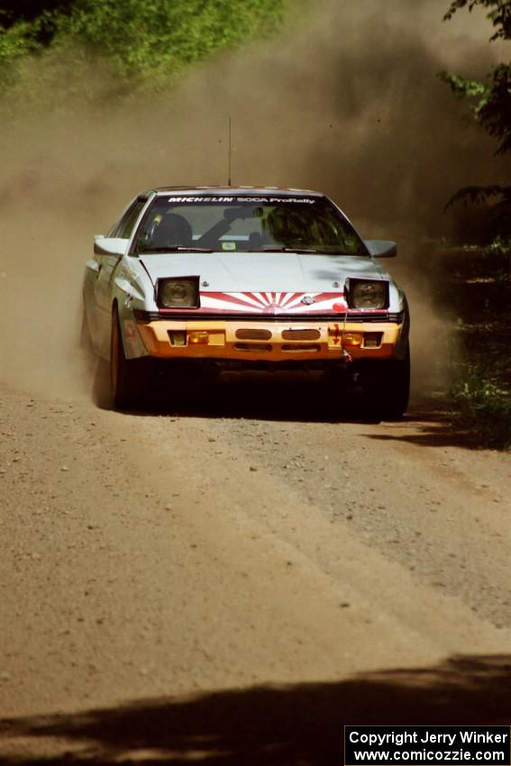 Mark Bowers / Duffy Bowers Mitsubishi Starion at speed on SS4, Cedar Run.