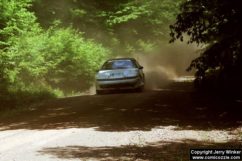 Rob Bohn / Dave Bruce Mitsubishi Eclipse at speed on SS4, Cedar Run.