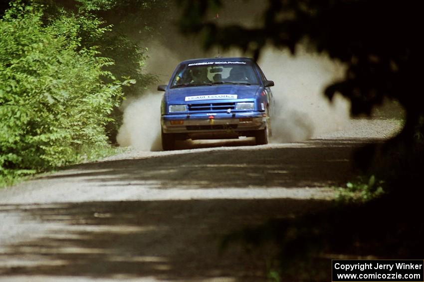 Kendall Russell / John Dillon Dodge Shadow at speed on SS4, Cedar Run.