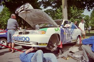 Peter Malaszuk / Darek Szerejko Daewoo Nubira at the midday service in Wellsboro.